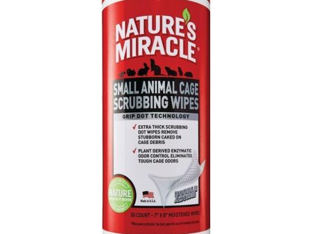 NATURE S MIRACLE SMALL ANIMAL CAGE SCRUBBING WIPES (30 CT) For Sale