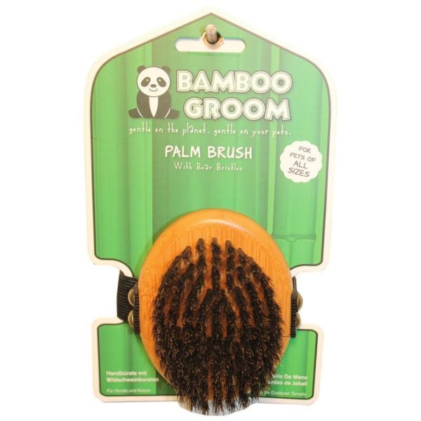 BAMBOO GROOM PALM BOAR BRISTLE BRUSH Hot on Sale