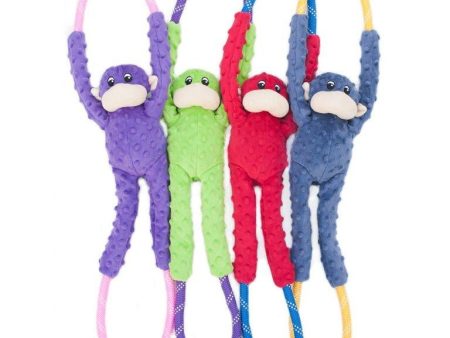 ZippyPaws Monkey RopeTugz Plush Dog Toy (Red) Hot on Sale