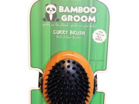 BAMBOO GROOM CURRY BRUSH W RUBBER BRISTLES Online