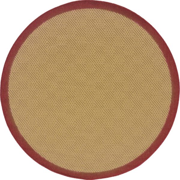 Oriental Weavers Lanai 525O8 Beige Red Area Rug For Sale