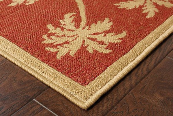 Oriental Weavers Lanai 606C8 Beige Red Area Rug Fashion