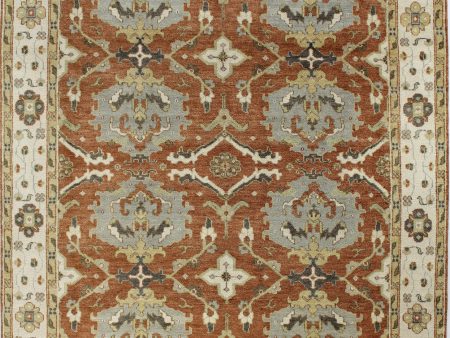 Bashian Vintage I123-HSA108 Rust Area Rug For Discount