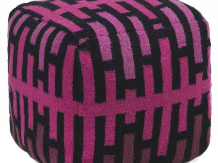 Chandra Poufs POU-134 Pink Black Fashion