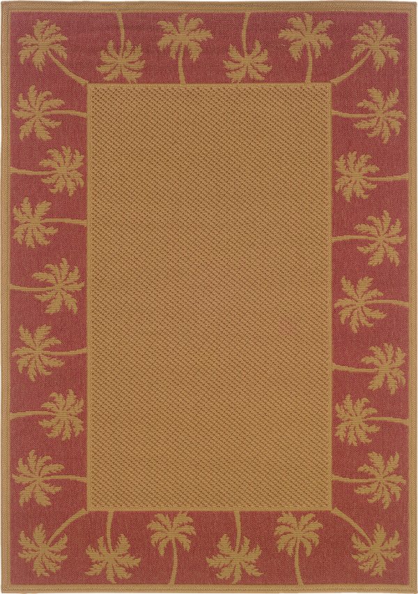 Oriental Weavers Lanai 606C8 Beige Red Area Rug Fashion