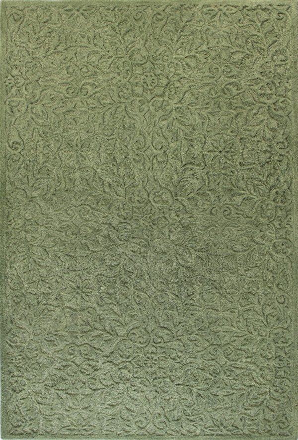 Bashian Verona R130-LC140 Green Area Rug For Sale