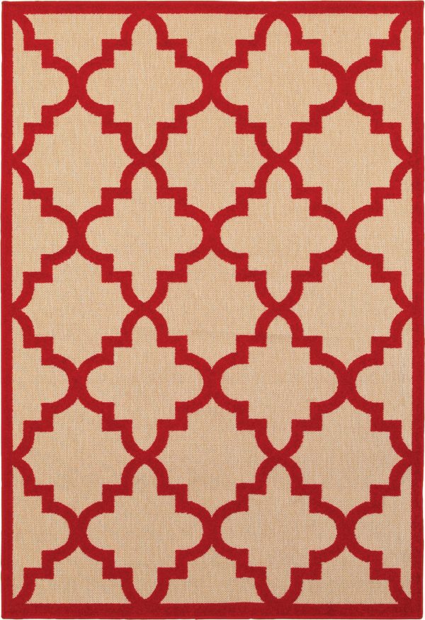 Oriental Weavers Cayman 660R9 Sand  Red Area Rug Cheap