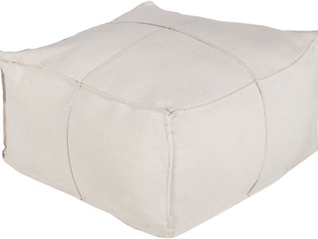 Livabliss Solid Linen SLPH-001 Pouf For Discount