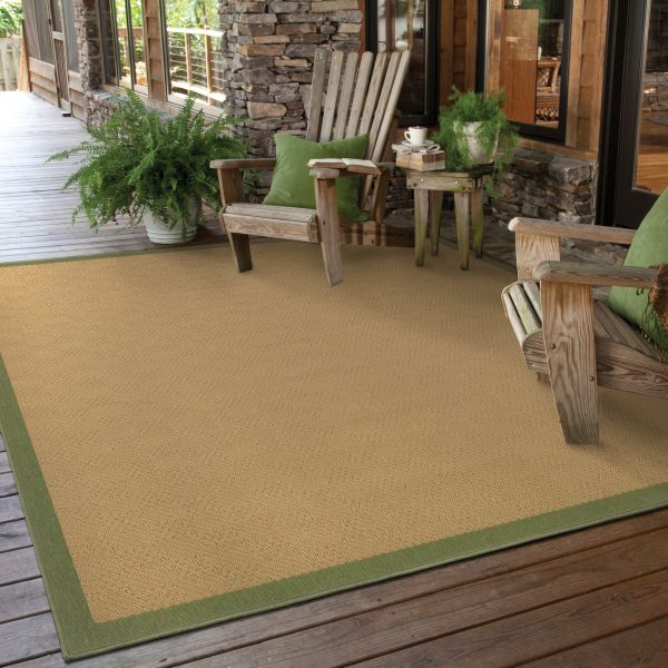 Oriental Weavers Lanai 525G6 Beige Green Area Rug Online Sale