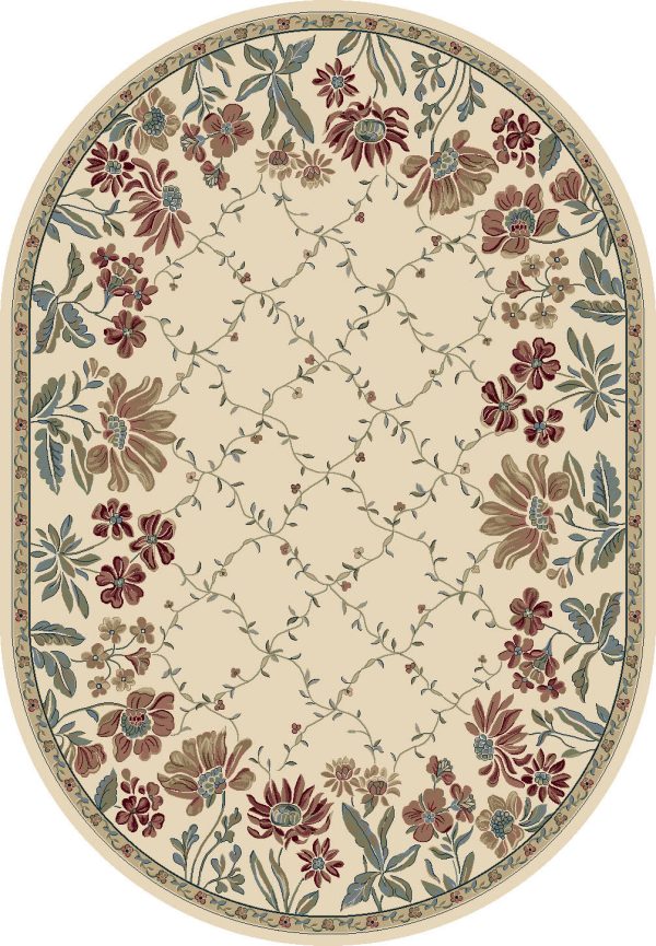 Dynamic Rugs Ancient Garden 57084 Ivory Area Rug Fashion