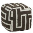 Chandra Poufs POU-135 Brown Cream Online Hot Sale