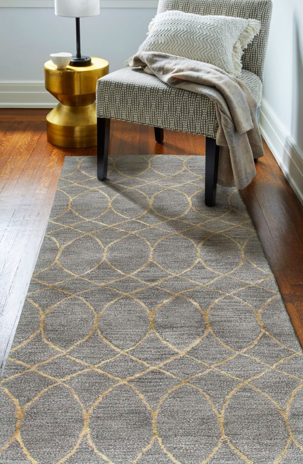 Bashian Greenwich R129-HG300 Grey Area Rug Cheap