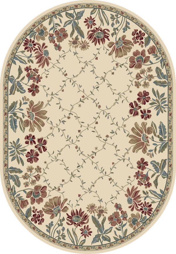 Dynamic Rugs Ancient Garden 57084 Ivory Area Rug Fashion