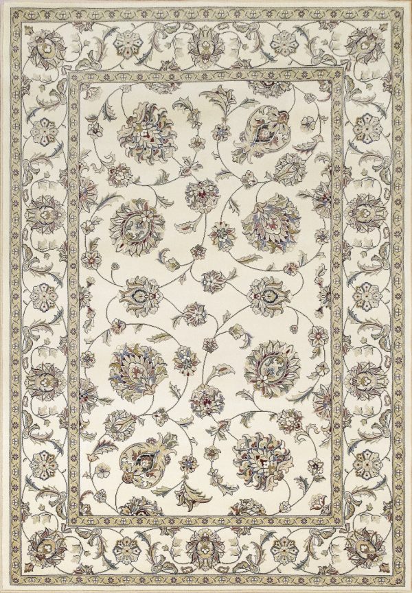 Dynamic Rugs Ancient Garden 57365 Ivory Area Rug For Sale