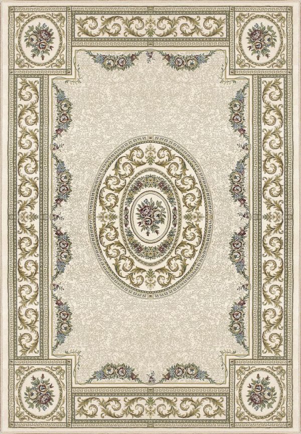 Dynamic Rugs Ancient Garden 57226 Ivory Area Rug For Sale