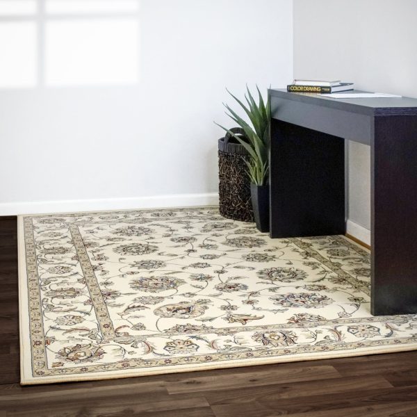 Dynamic Rugs Ancient Garden 57365 Ivory Area Rug For Sale