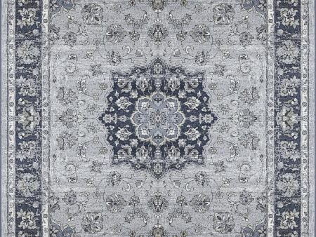 Dynamic Rugs Ancient Garden 57559 Silver Blue Area Rug Online now