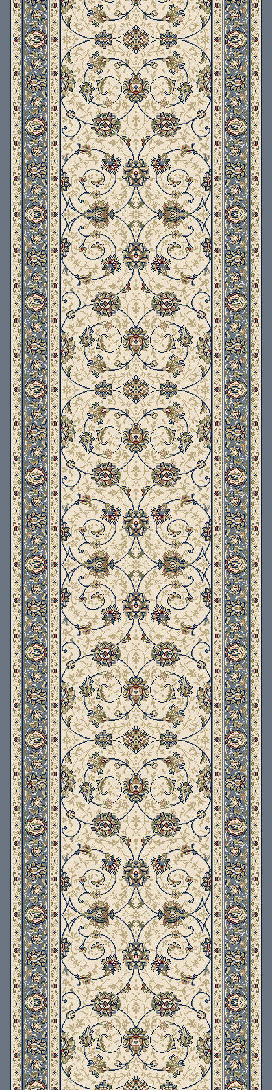 Dynamic Rugs Ancient Garden 57120 Ivory Light Blue Area Rug For Cheap