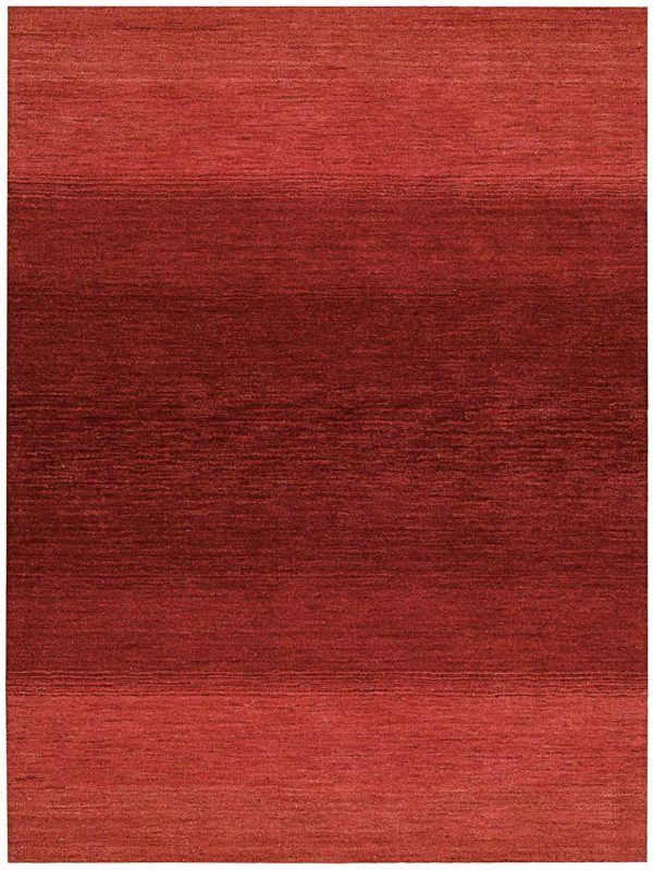 Calvin Klein CK206 Linear Glow Watercolor GLO01 Sumac Area Rug For Cheap