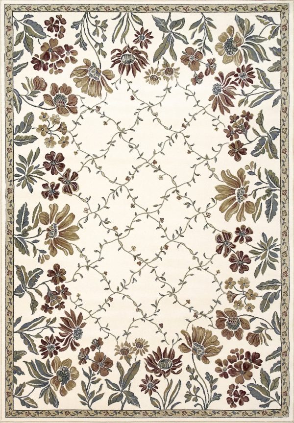 Dynamic Rugs Ancient Garden 57084 Ivory Area Rug Fashion