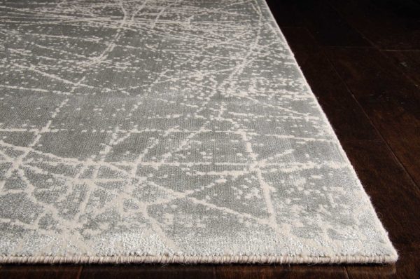 Calvin Klein CK32 Maya Etched Light MAY05 Mercury Area Rug For Sale