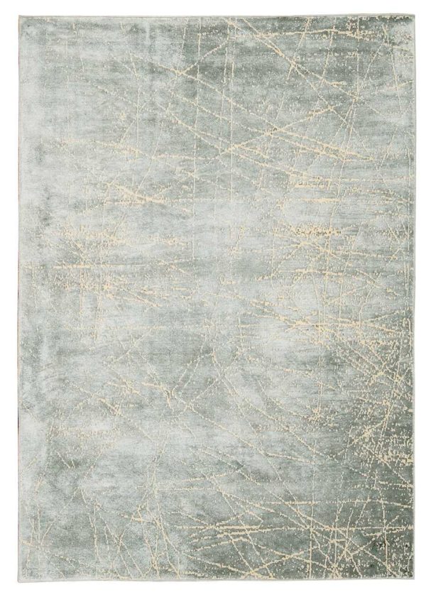 Calvin Klein CK32 Maya Etched Light MAY05 Mercury Area Rug For Sale