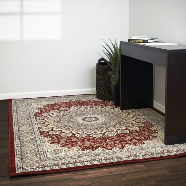 Dynamic Rugs Ancient Garden 57090 Red Area Rug Online Sale