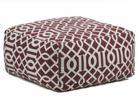 Chandra Poufs POU-110 Maroon Cream Online Sale