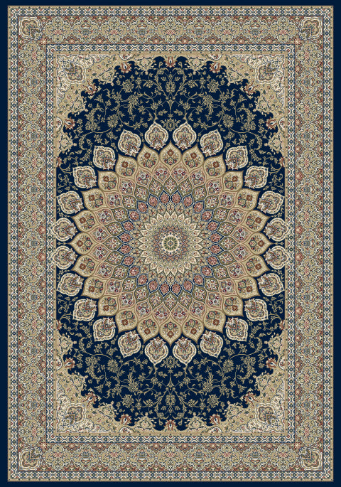 Dynamic Rugs Ancient Garden 57090 Navy Area Rug Online Sale