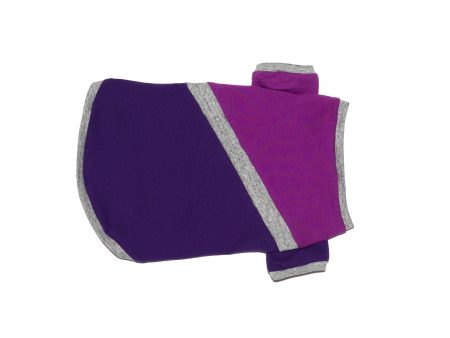 Diagonal Stripe Dog T-shirt: Purple Purple Fashion