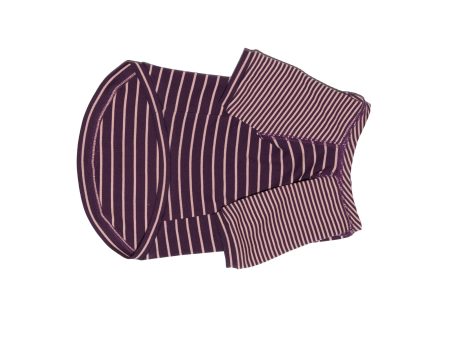 Contrast Striped Dog T-shirt: Burgundy Pink For Cheap