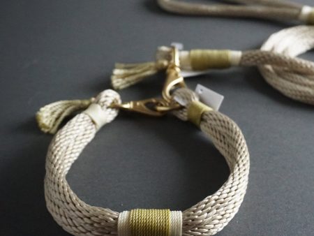 Rugged Wrist Hudson Dog Rope Collar: Gold Olive For Discount