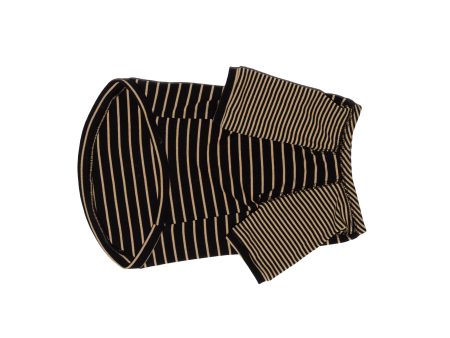 Contrast Striped Dog T-shirt: Black Tan Supply