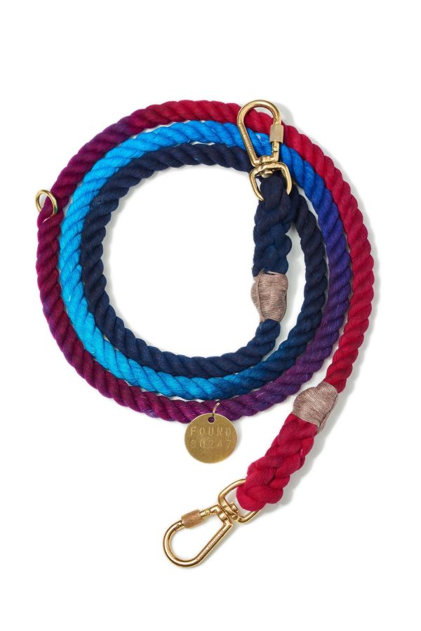 Adjustable Cotton Rope Dog Leash, Cosmic Storm For Cheap