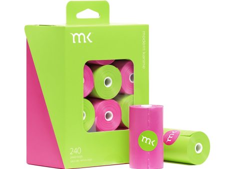 240-Count Modern Kanine® Dog Waste Bags, 12 Refill Rolls in Green & Pink Online Sale