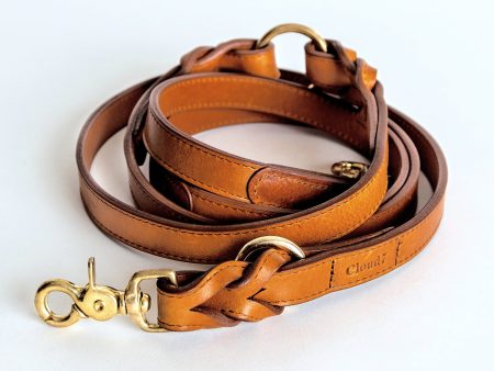 Cloud7: Hyde Park Multiway Dog Leash in Cognac Discount