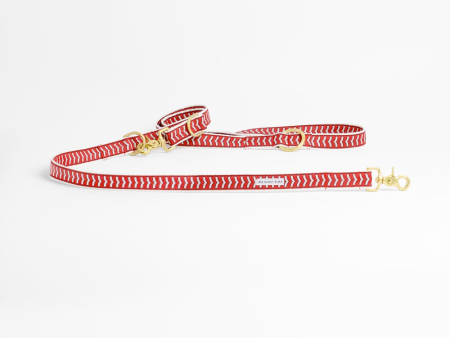 Chef l Bark Dog Leash: Fire Red Cream For Discount