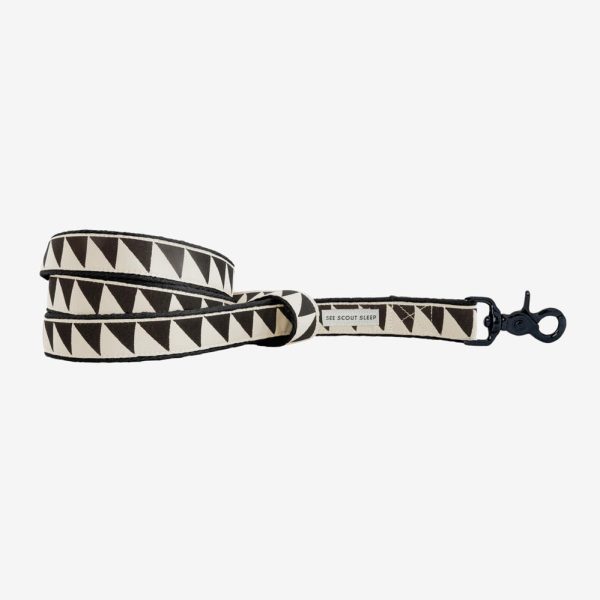 Nice Grill Dog Leash: Cream Black on Black Hemp Discount