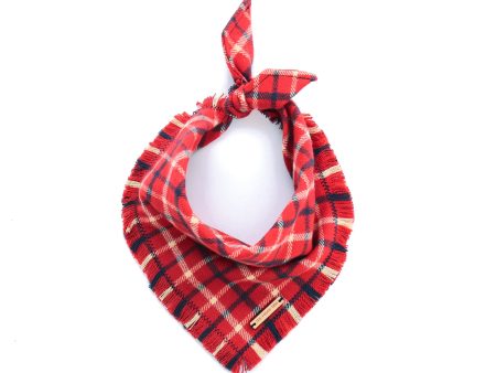 Dog and Cat Bandana: Country Plaid Flannel Online now