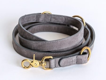 Cloud7: Tiergarten Nubuck Multiway Dog Leash in Taupe on Sale